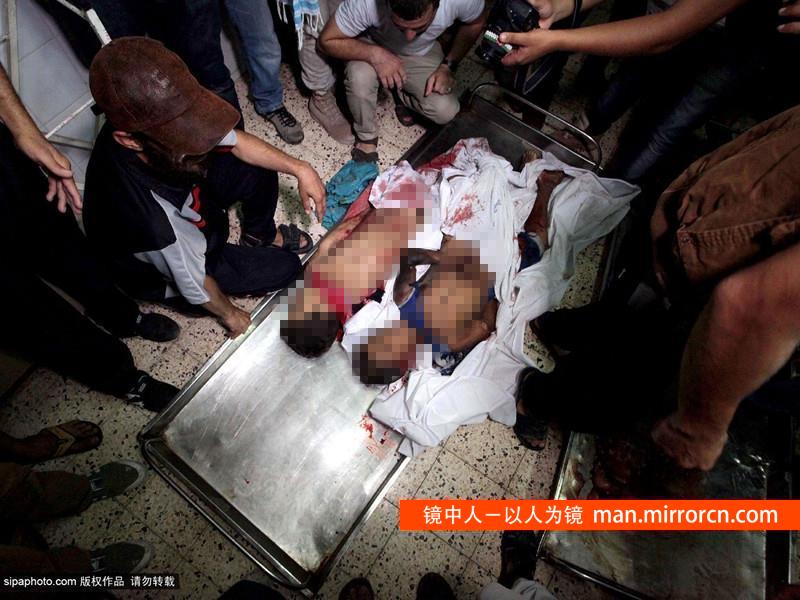 四名巴勒斯坦儿童被炮弹炸死